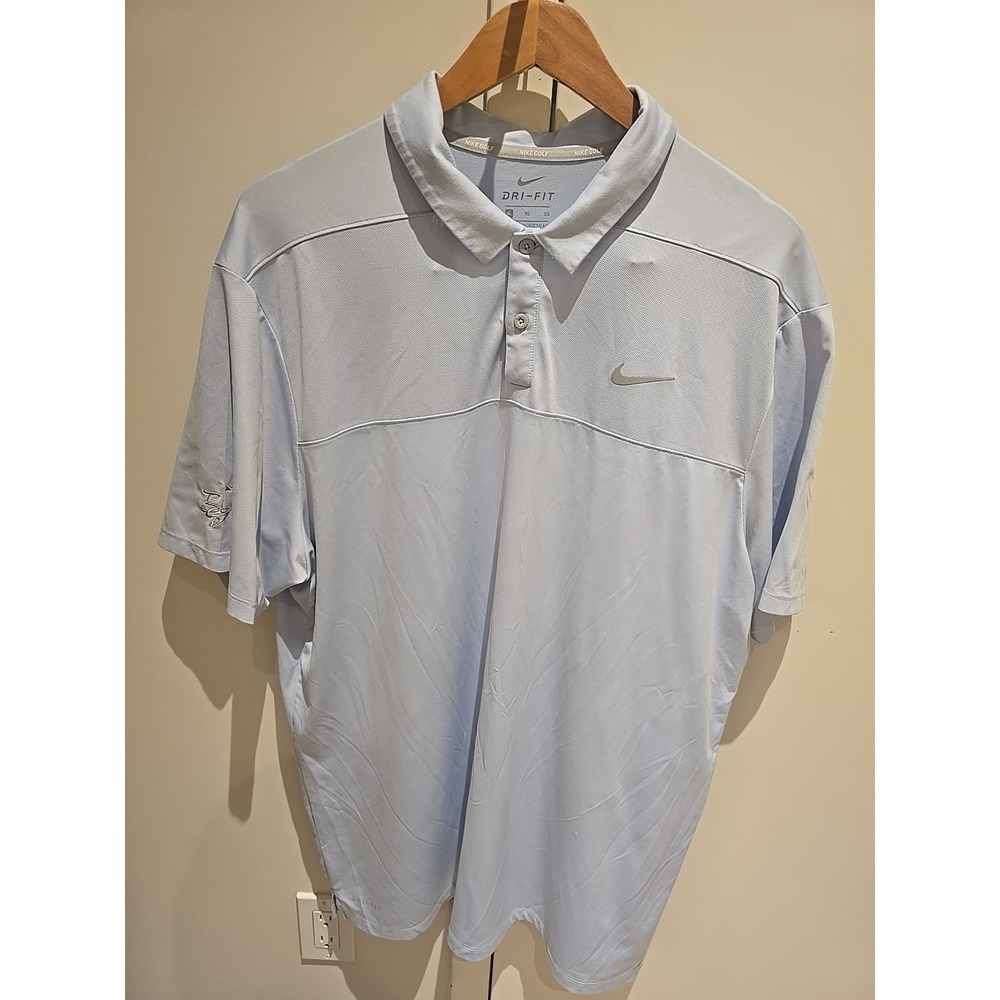 Nike Golf Mens Dri-FIT Polo Shirt Light Blue Short Sleeve XL XLG EG